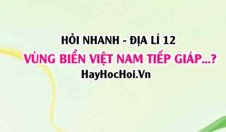 Vùng biển Việt Nam tiếp giáp với vùng biển của những quốc gia nào? Địa lí 12 Chân trời sáng tạo